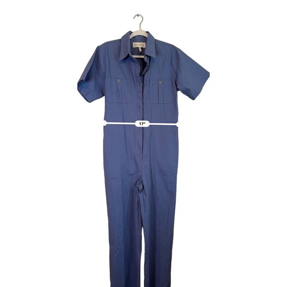 MARA HOFFMAN Kailyn Recycled Cotton Utility Jumpsuit - Blue size small - Picture 7 of 15